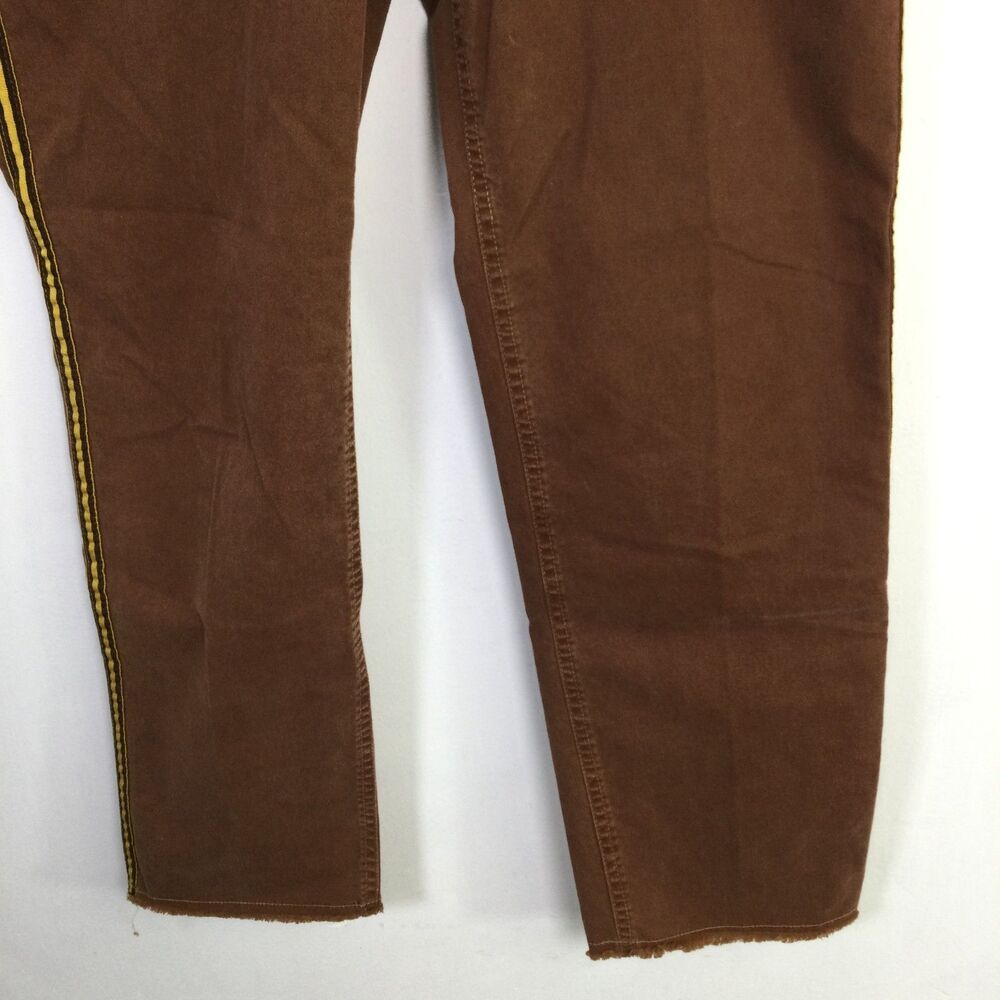 Nili Lotan Womens Jenna Crop Twill Pants Mid-Rise Straight Leg Brown Size 28 - Picture 3 of 11